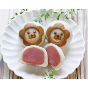 【ライオンまんじゅう2個入(イチゴ)】ギフト 和菓子 どうぶつ饅頭 ブライダル イベント パーティー...