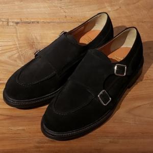 シューイズム ユーモカダブルモンク 12112R（ブラックスエード）