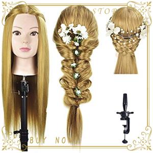 Ba Sha 練習用ウイッグ マネキンヘッド へアの長さ66cm 編み込み練習用 スタンド付き YH-0227