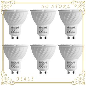 DiCUNO LED電球 GU10口金 6W 60W相当 600LM 昼白色 スポットライト 6個セット
