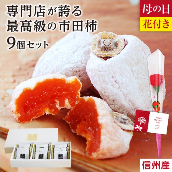 干し柿 市田柿 新物 最高級 (9個セット)  干柿 個包装 長野 送料無料 贈答用 ギフト 贈り物...