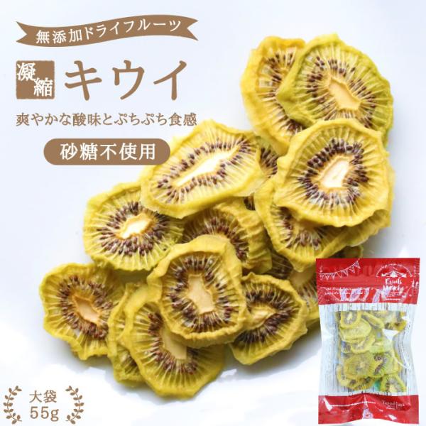 ドライフルーツ 砂糖不使用 無添加 キウイ 55g 送料無料 ドライキウイ キウイフルーツ お菓子 ...