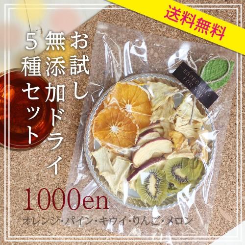 砂糖不使用 無添加 1000円 ポッキリ ドライフルーツ お試しセット 5種のミックス送料無料