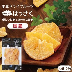 ドライフルーツ 国産 ハッサク 大袋 105g 送料無料 はっさく ドライハッサク メール便 食品 おやつ 南信州菓子工房 ギフト ヨーグルトに ポイント利用 爆買