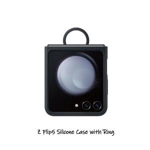 Galaxy Z Flip5 5G ケース 純正 インディゴ Silicone Case with Ring EF-PF731｜ソアルソ