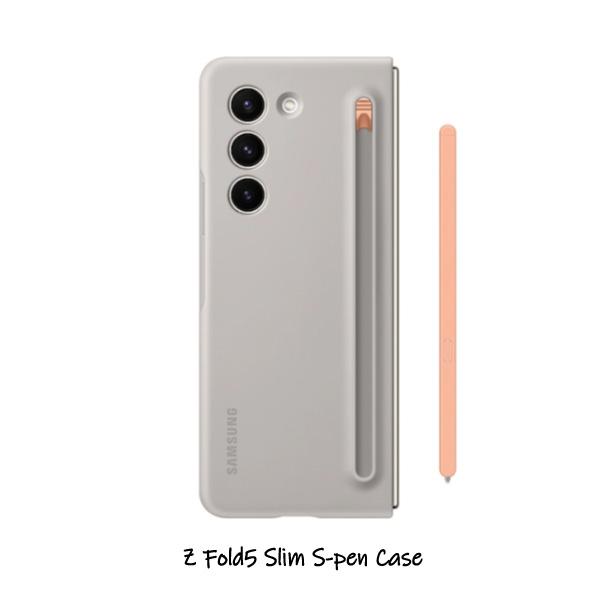 Galaxy Z Fold5 5G ケース 純正 Sペン搭載  クリーム　Slim S-pen Ca...