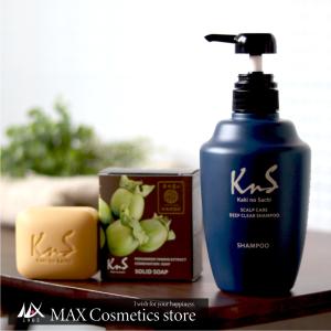【KnS】体臭 加齢臭 薬用 石鹸 スカルプ デオドラント メンズ 柿のさち メンズコスメ | KnS薬用柿渋全身ケアセットA(石鹸+シャンプー)