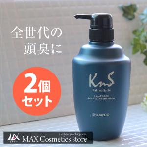 【 KnS 】スカルプシャンプー 500ｍLボトル ２本セット メンズ 男性用 抜け毛 薄毛 枕 頭皮 柿渋 炭 フケ 枕のにおい | 臭い くさい 加齢臭 かきのさち 体臭｜soapmax