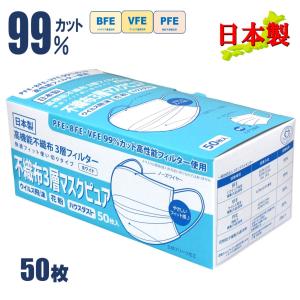 3層立体サージカルマスク 個包装 日本製 50枚入／箱 : クライエル