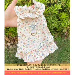 犬 猫 服 犬服 ワンピース 花柄 フリル ハ...の詳細画像2