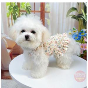 犬 猫 服 犬服 ワンピース 花柄 フリル ハ...の詳細画像3