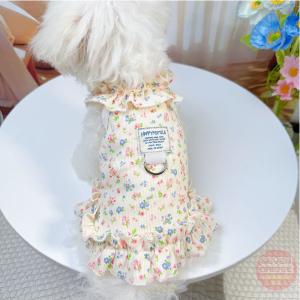 犬 猫 服 犬服 ワンピース 花柄 フリル ハ...の詳細画像4