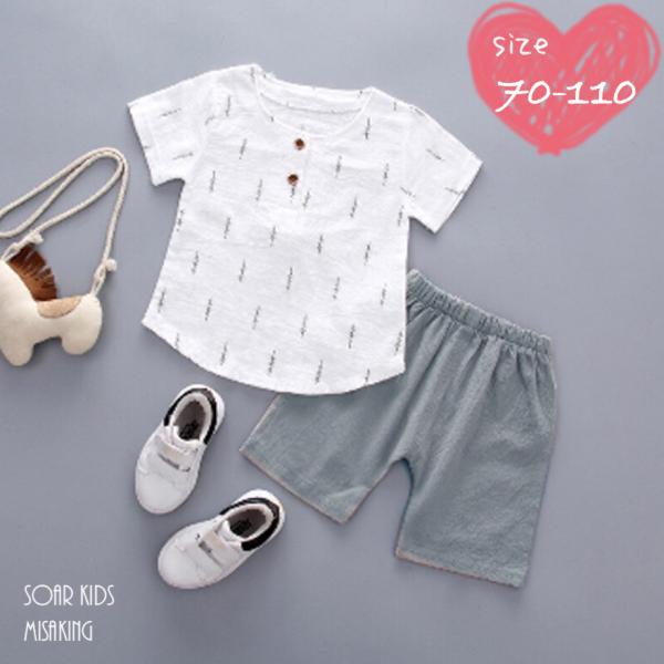 アウトレット 送料無料 サマーグレーシンプルセットアップ   海外子供服 春夏 男の子  SOAR