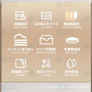 多機能壁掛けミラーキャビネット 防曇スマートミ...の詳細画像4