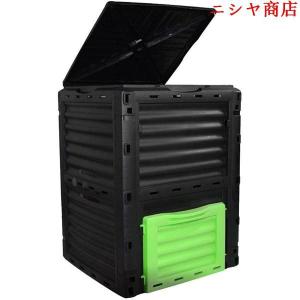 ガーデンコンポスト 300L 大容量 PP製 キッチン 廃棄物 生ごみ 処理 堆肥枠 土壌改良材 発酵 腐葉土 バーク堆肥 DIY コンポスター 園芸