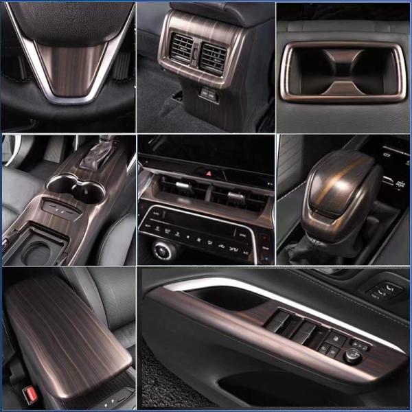 ハリアー80系 インテリアパネル アクセサリー 新型ハリアー 木目調 ステアリングカバー 飾り付け ...