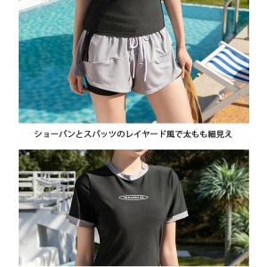 水着 レディース 体型カバー フィットネス水着...の詳細画像5