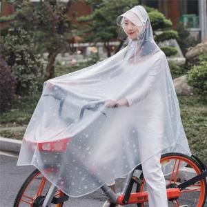 レインコート ポンチョ 自転車 透明 レインコ...の詳細画像3