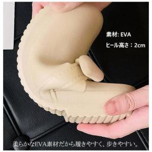 サンダル レディース リボン かかとなし スリ...の詳細画像3