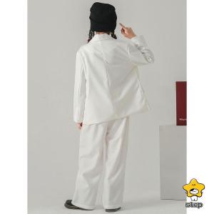 キッズ ダンス 衣装 ヒップホップ 白 ダンス...の詳細画像3
