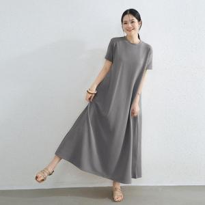 マキシワンピース レディース ロングワンピ 半...の詳細画像3