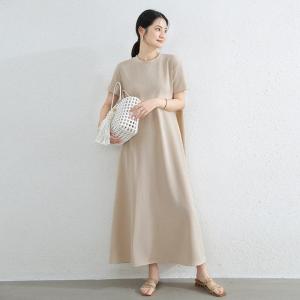 マキシワンピース レディース ロングワンピ 半...の詳細画像4