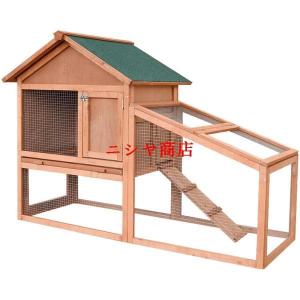 鶏小屋 屋外チキンコープ 木製耐候性鶏舎 家庭用 飼育ケージ 砂アスファルト屋根の家禽ケージ 亜鉛メッキメッシュとトレイ マルチドアデザイン 滑り止め階段 組