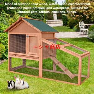 鶏小屋 屋外チキンコープ 木製耐候性鶏舎 家庭...の詳細画像1