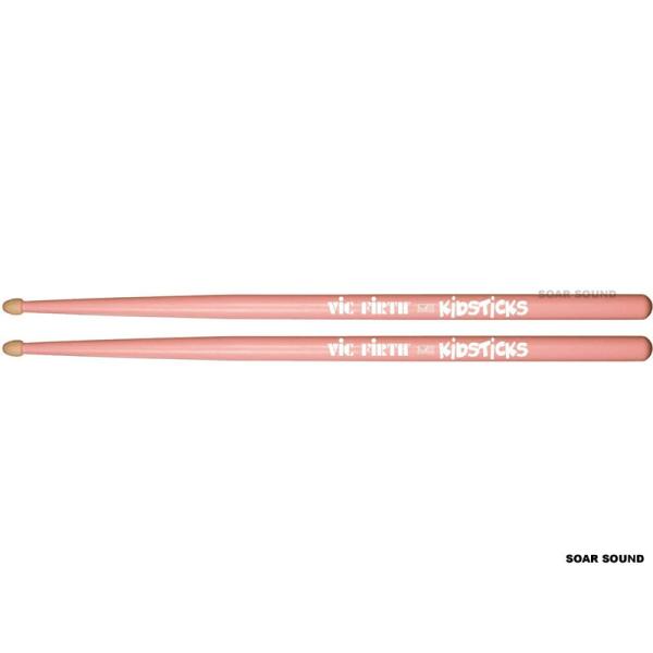 VIC FIRTH キッズ用 ドラムスティック ピンク 2本組 1ペア American Class...