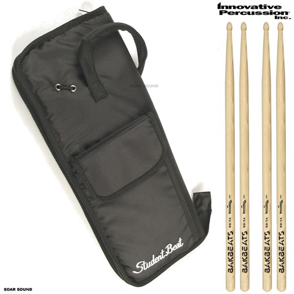 Innovative Percussion ヒッコリー 5A ドラムスティック 4本 + Stude...