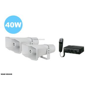 TOA　2個で60W選挙スピーカー　車載アンプ60W　マイク2本 楽天市場】拡声器 TOA 60W 選挙用車載アンプ スピーカー セットA