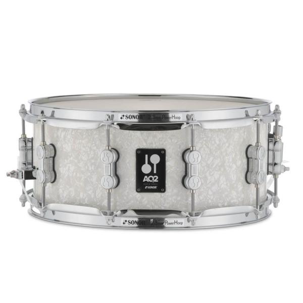 SONOR ソナー スネアドラム 13" x 6" AQ2 WHP ホワイトパール カバリング メイ...