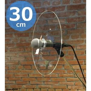 高耐久 マイク用 飛沫防止 パネル 30cm 透明 シールド