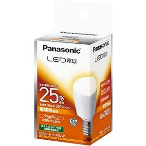 パナソニック LED電球 口金直径17mm 電球25W形相当 電球色相当(2.6W) 小型電球...