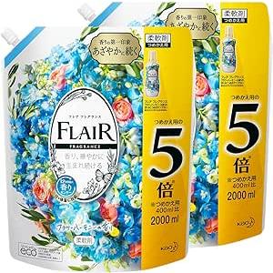 【まとめ買い】フレアフレグランス 柔軟剤 フラワー&amp;ハーモニー 詰め替え 大容量 2000ml×2個