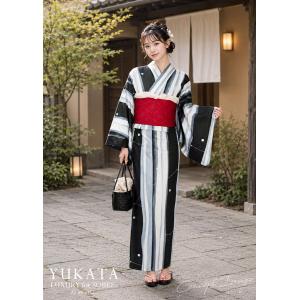 【17%OFF_SALE】ストライプドット柄浴...の詳細画像1