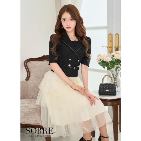 レイヤードプリーツミディワンピース パーティードレス キャバドレス ナイトドレス 結婚式 キャバクラ...