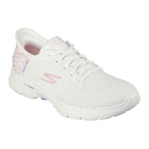 スケッチャーズ (SKECHERS) スニーカー スリップインズ ゴーウォーク 6 ビビッド アイデア レディース 洗濯機洗い可能 ホワイト×マルチ 124627-VMLT｜sobuesports