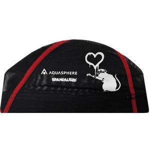 AQUASPHERE(アクアスフィア)　メッシュキャップ　バンクシーズ　ラブラット　BRANDALISED　LOVE RAT MESH CAP　25402　ブラック｜sobuesports