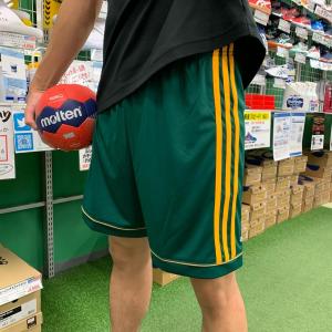 オリジナルカラー　アディダス　ハンドボール　ハーフパンツ　グリーン×イエロー　AJP-PANTS