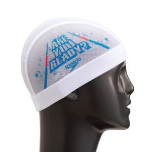 speedo (スピード) 水泳 スイムキャップ 帽子 メッセージメッシュキャップ ホワイト SE12260-W｜sobuesports