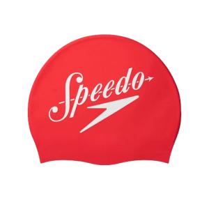 スピード (SPEEDO) 水泳 スイム スイミング 帽子 プリントシリコーンキャップ シリコン ユニセックス (24ss) レッド SE12310-RE｜sobuesports