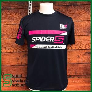 SPIDER(スパイダー)　プラクティスシャツ　ハンドボール半袖　ナナメラインTシャツ　SP-SPRT01-NVY