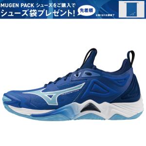 【予約】6月入荷予定 女子日本代表着用カラー 限定カラー mizuno ミズノ バレーボールシューズ ウエーブモーメンタム3 V1GA231201 ブルー 24SS オリンピック｜sobuesports