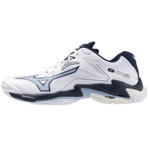 mizuno ミズノ バレーボールシューズ WAVE LIGHTNING Z8 ウエーブライトニングZ8 V1GA240053 ホワイト×ネイビー×サックス ローカット 24SS｜sobuesports