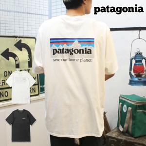 パタゴニア Patagonia メンズ 半袖 Tシャツ トップス クルーネック 綿 カジュアル ストリート アウトドア ブランド レディース 大きいサイズ P-6 37529｜socalworks