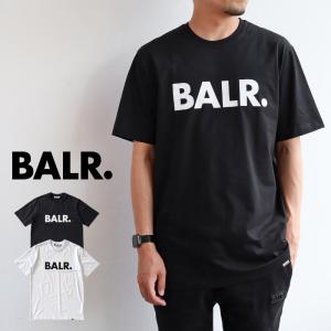 ボーラー メンズ ブランド ロゴ Tシャツ 半袖 クルーネック BALR. Brand Straight T-Shirt B1112.1048 ストレート｜socalworks