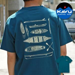 カブー KAVU 半袖 Tシャツ PADDLE OUT OCEAN トップス ロゴ プリント バックプリント 綿 コットン クルーネック レディース メンズ 8040｜socalworks