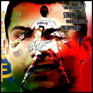 クリスティアーノ・ロナウド  サッカーグラフィックアートパネル