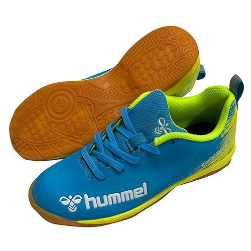 ヒュンメル　hummel　ジュニア　プリアモーレ6 Jr.　サックス×Fイエロー　フットサルシューズ...